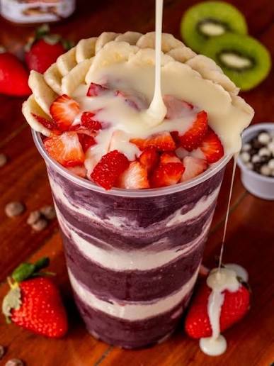 Açai Tentação Supreme D' Gustta 300ml Banana & Morango ou Só Uma Fruta