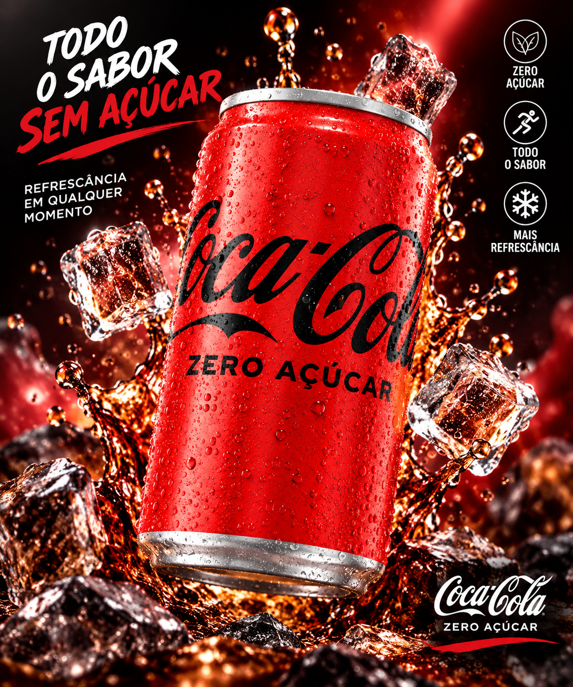 Coca Cola s/ Acúçar Lata 220ml