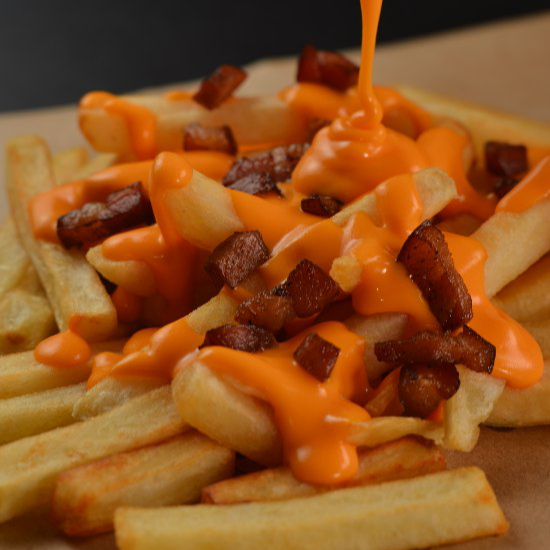Batata com Chedar e Bacon