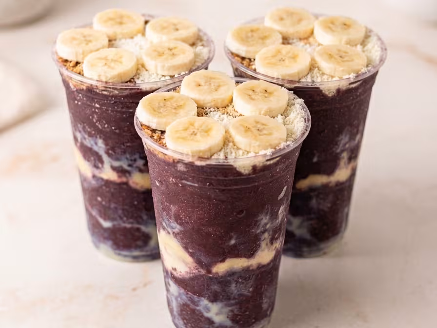 Combo 3 Açaís 300ml | Banana, Granola, Leite em Pó e Leite Condensado