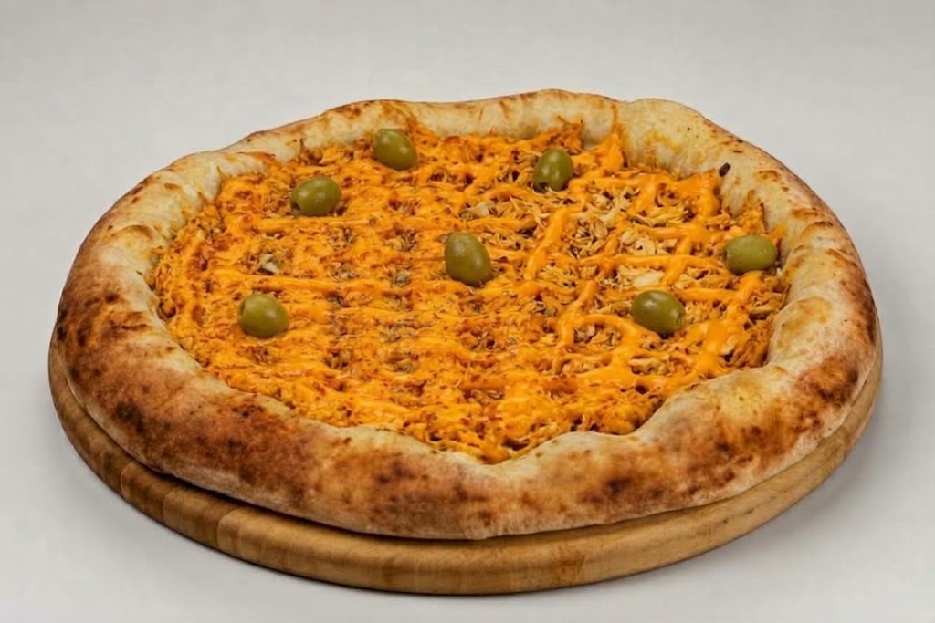 Pizza de Frango com Cheddar