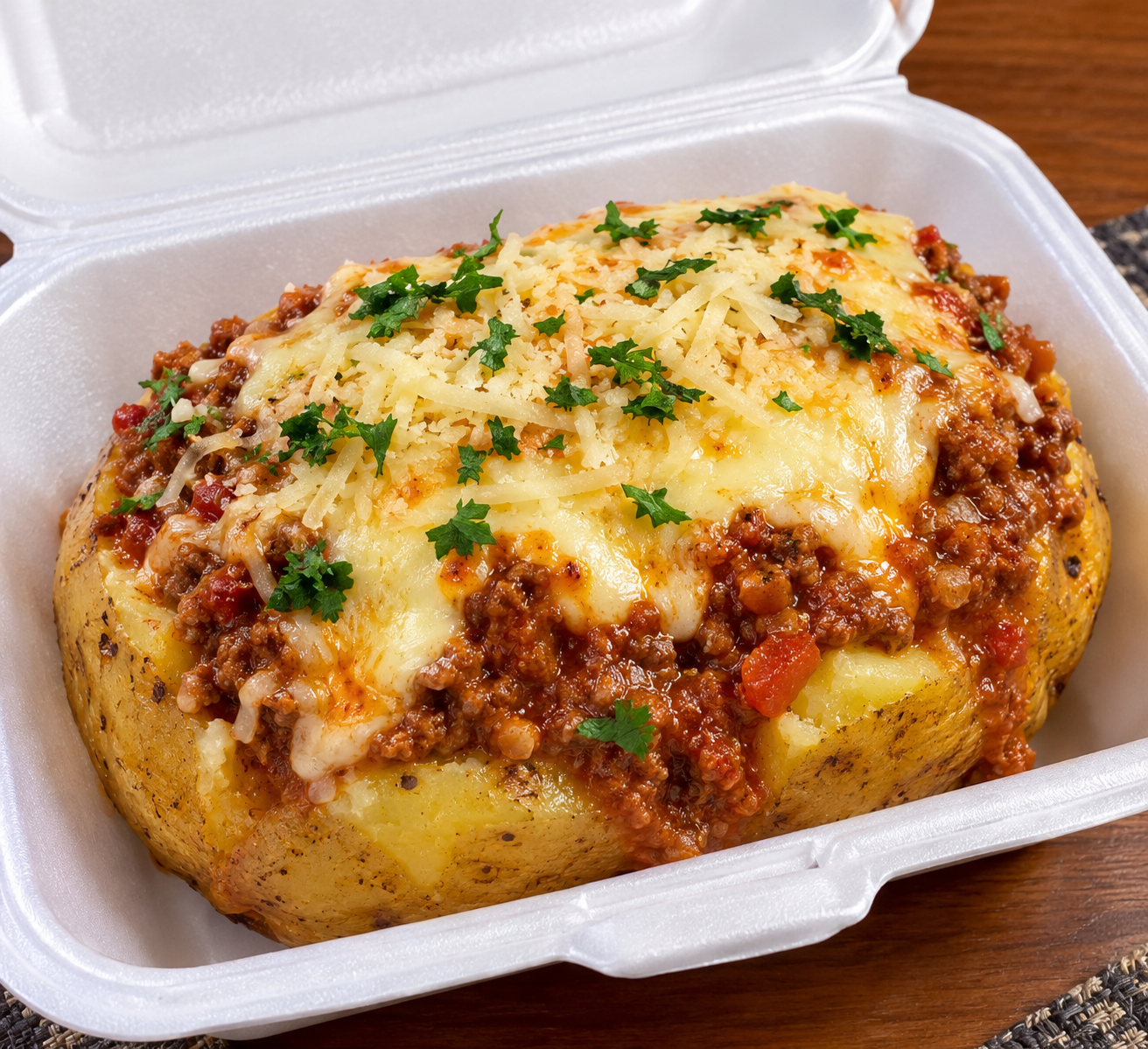 Batata recheada abolonhesa 