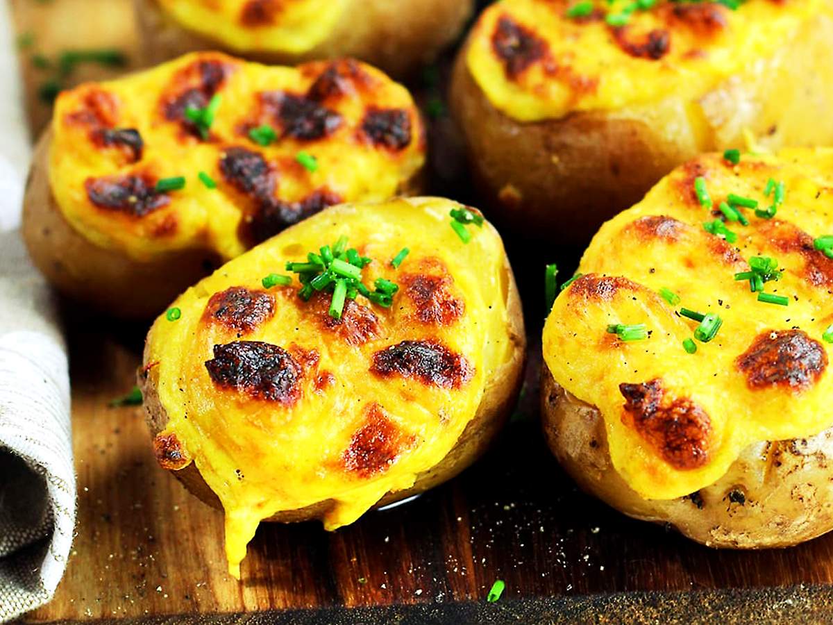 Batata Recheada com Frango Cremoso