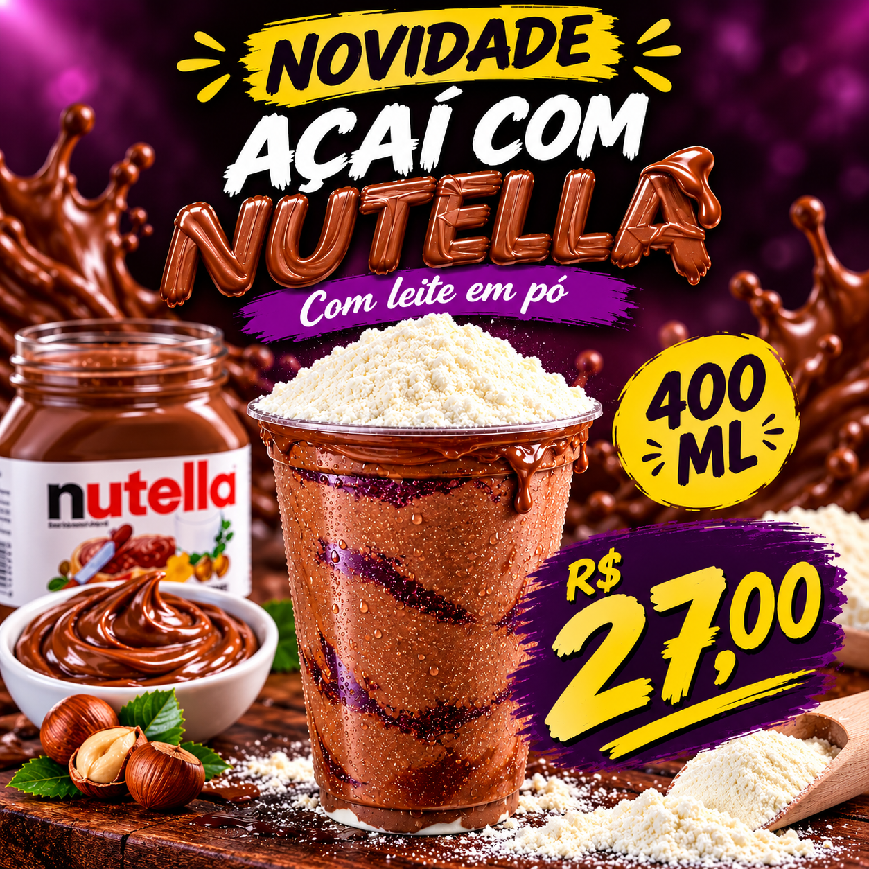 AÇAÍ COM NUTELLA
