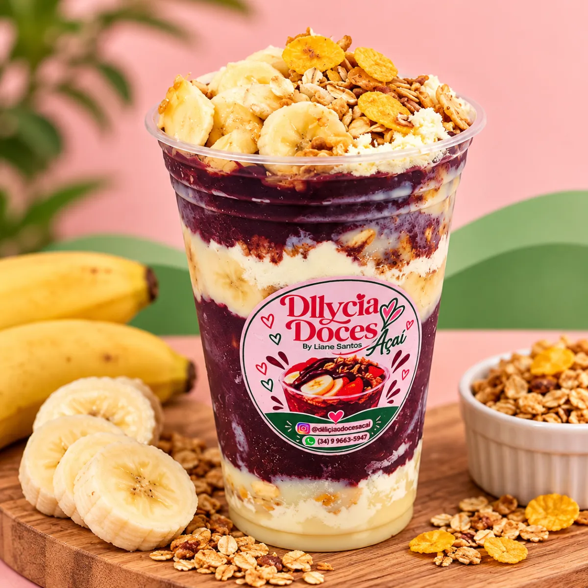 Banana com granola